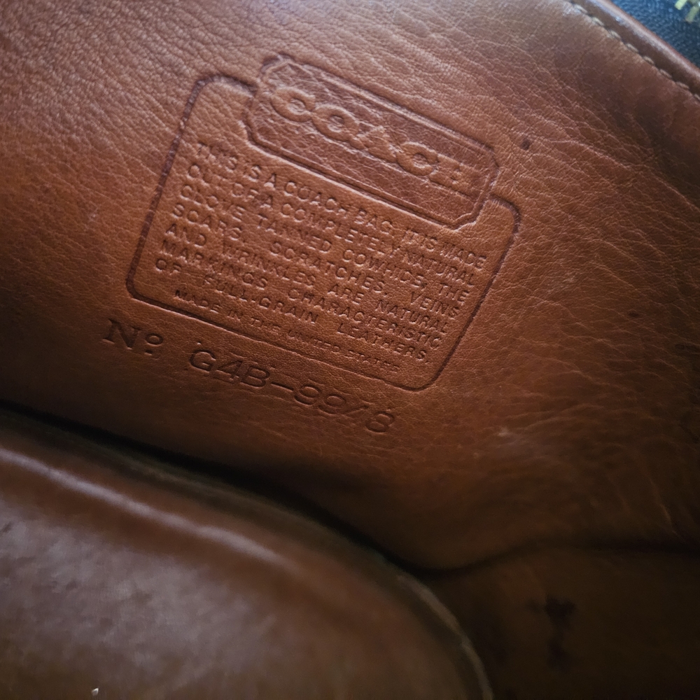 Coach Vintage Glove-Tanned Slouchy Brown Leather Crossbody Bag Made In USA - Picture 11 of 14
